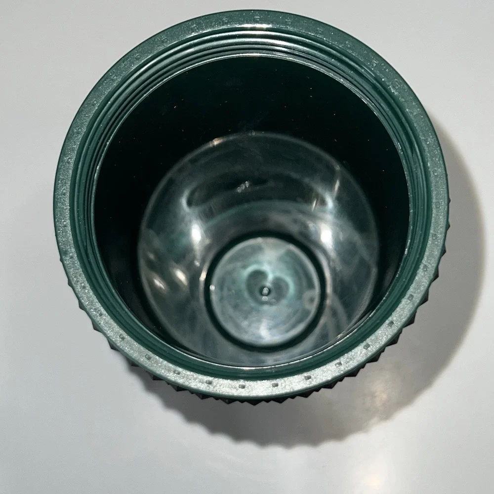 Starbucks Matte Dark Green‎ Studded Tumbler 24oz Cold Cup 2021 Used w/ Straw